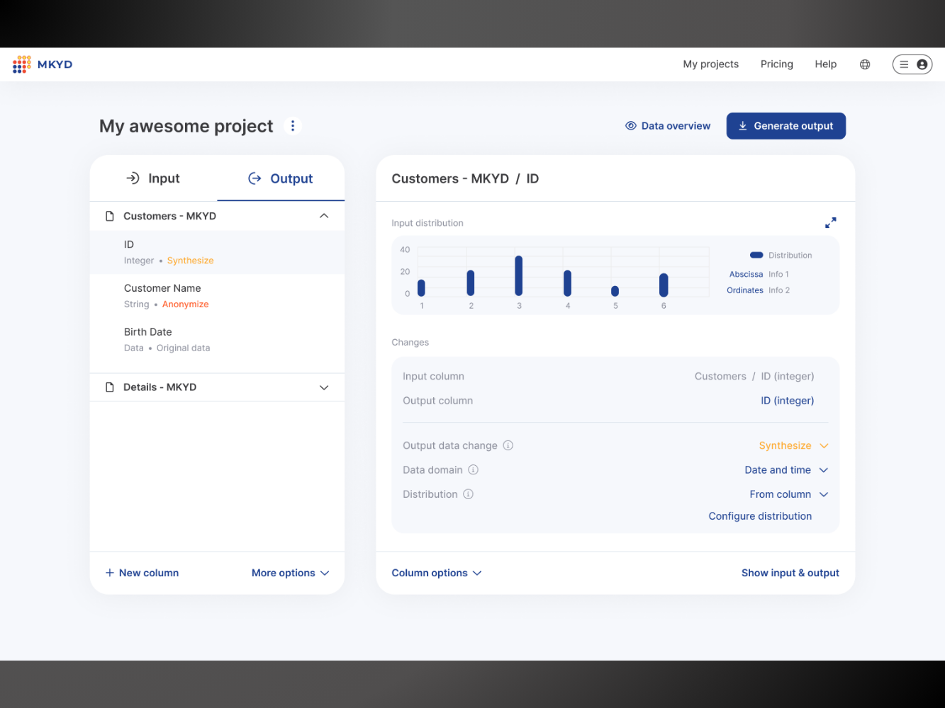 MKYD — Data Synthesis & Anonymization Platform